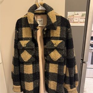 Abercrombie Plaid Wool-Blend Jacket